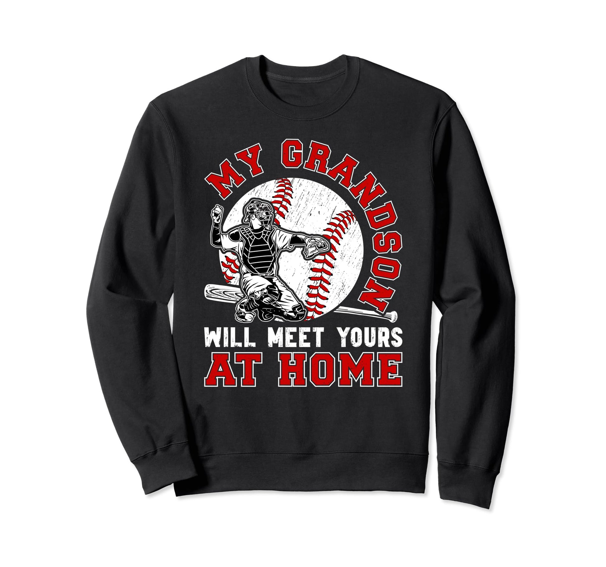 Home Baseball Catcher Nana Baseball Sweatshirt - Unique Graphic Unisex - T-Shirt, Sweatshirt, Hoodie