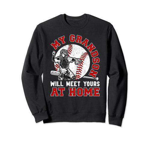Home Baseball Catcher Nana Baseball Sweatshirt - Unique Graphic Unisex - T-Shirt, Sweatshirt, Hoodie