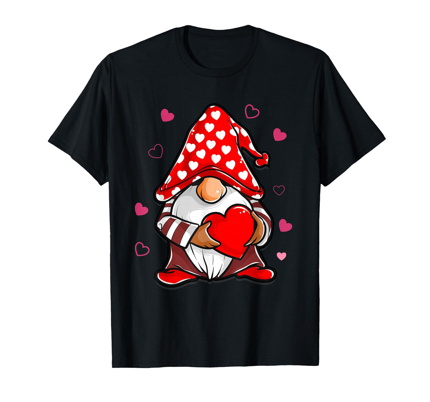 Valentine Gnome Holding Heart T-Shirt - Casual Everyday Wear Unisex - T-Shirt, Sweatshirt, Hoodie