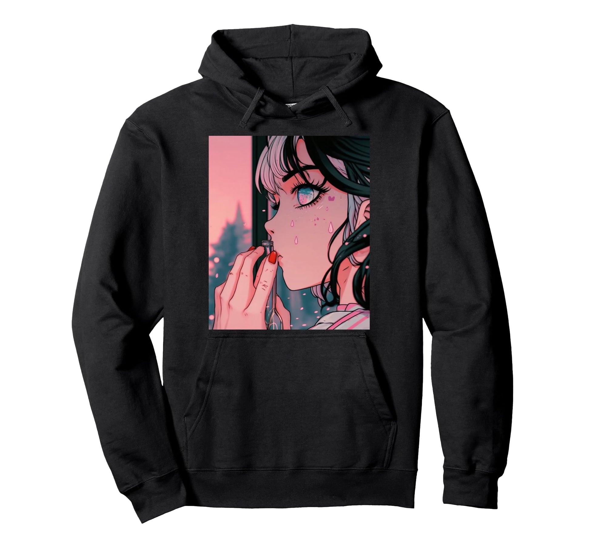 Anime Vaporwave Egirl Aesthetic Hoodie - Casual Everyday Wear Men Women - T-Shirt, Sweatshirt, Hoodie