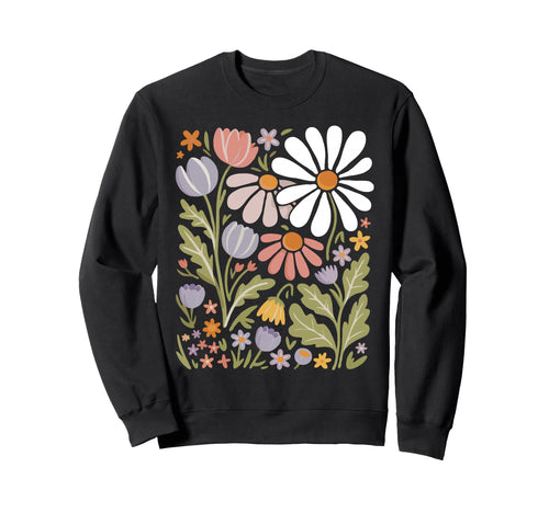 Wildflowers Flowers Pattern Sweatshirt - Streetwear Style for Adults - T-Shirt, Sweatshirt, Hoodie