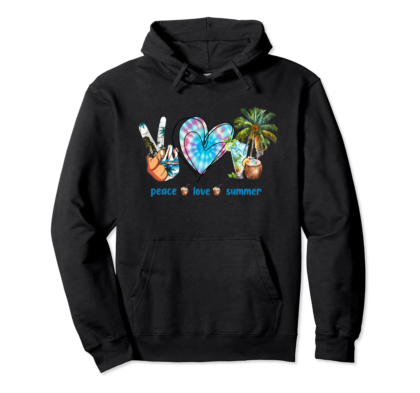 Sunshine Summer Palm Trees Beach Vibes Hoodie - Minimalist Print Men Women - T-Shirt, Sweatshirt, Hoodie