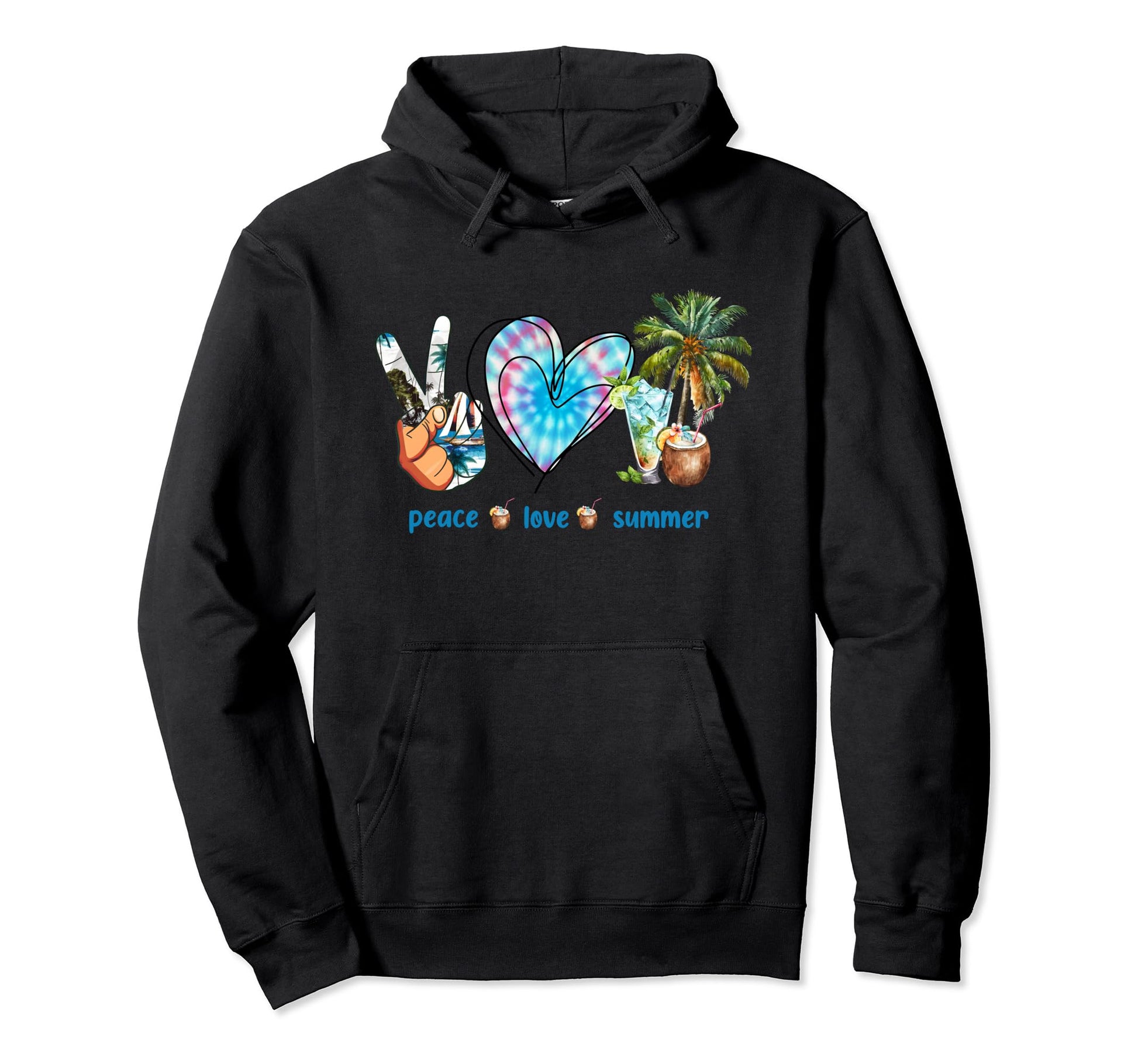 Sunshine Summer Palm Trees Beach Vibes Hoodie - Minimalist Print Men Women - T-Shirt, Sweatshirt, Hoodie