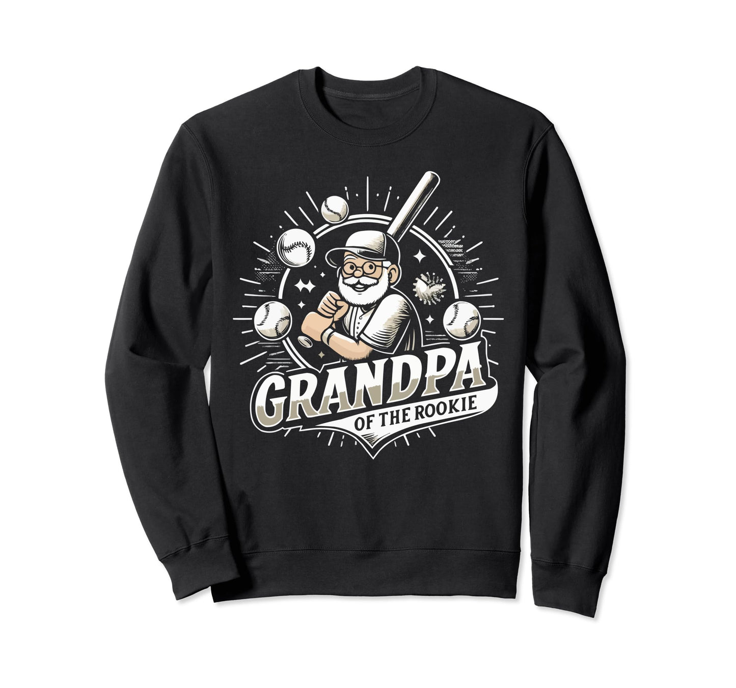 Baseball Grandpa Grandfather Gramps Sweatshirt - Unique Graphic Unisex - T-Shirt, Sweatshirt, Hoodie