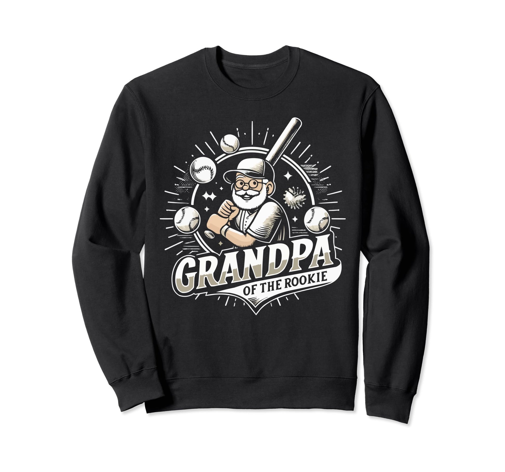 Baseball Grandpa Grandfather Gramps Sweatshirt - Unique Graphic Unisex - T-Shirt, Sweatshirt, Hoodie