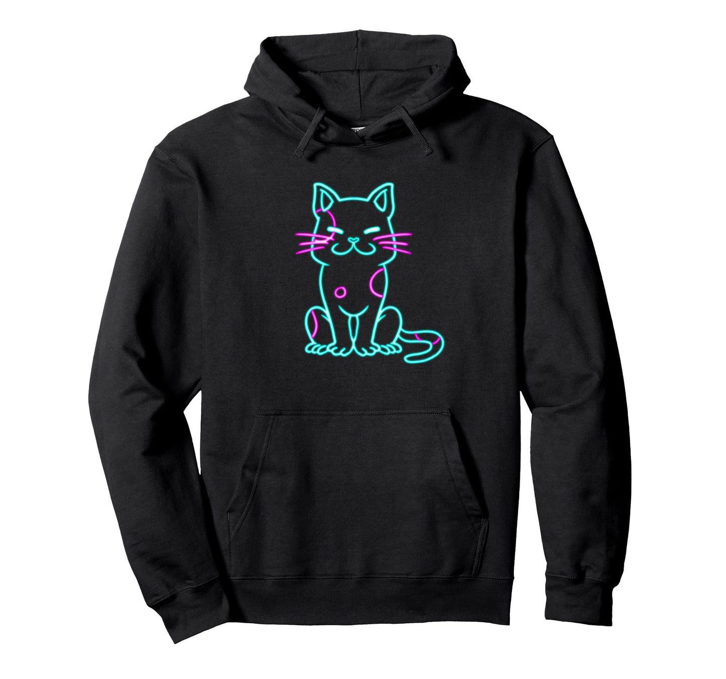 Sweet Cat Vaporwave Synthwave Hoodie - Custom Art Print for Adults - T-Shirt, Sweatshirt, Hoodie