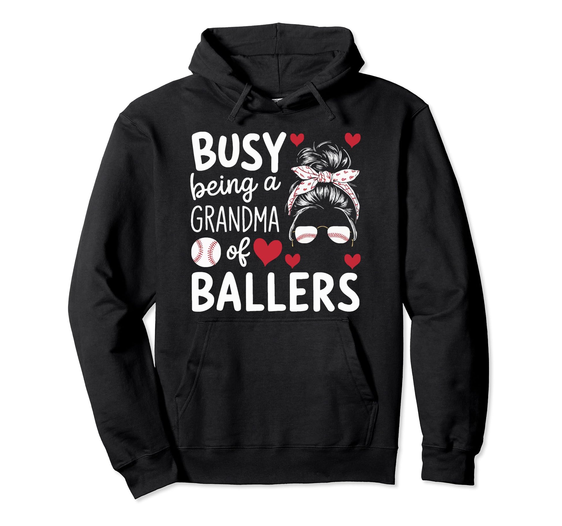 Baseball Grandma Grandmother Granny Hoodie - Unique Graphic Unisex - T-Shirt, Sweatshirt, Hoodie