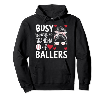 Baseball Grandma Grandmother Granny Hoodie - Unique Graphic Unisex - T-Shirt, Sweatshirt, Hoodie