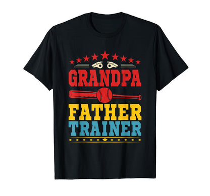 Grandpa Father Trainer Costume Baseball T-Shirt - Custom Art Print Unisex - T-Shirt, Sweatshirt, Hoodie