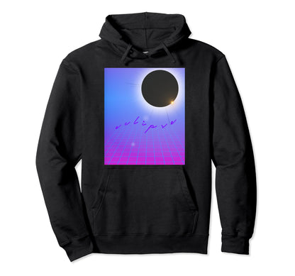 Aesthetic Vaporwave Eclipse 2024 Hoodie - Fun Novelty Design Unisex - T-Shirt, Sweatshirt, Hoodie