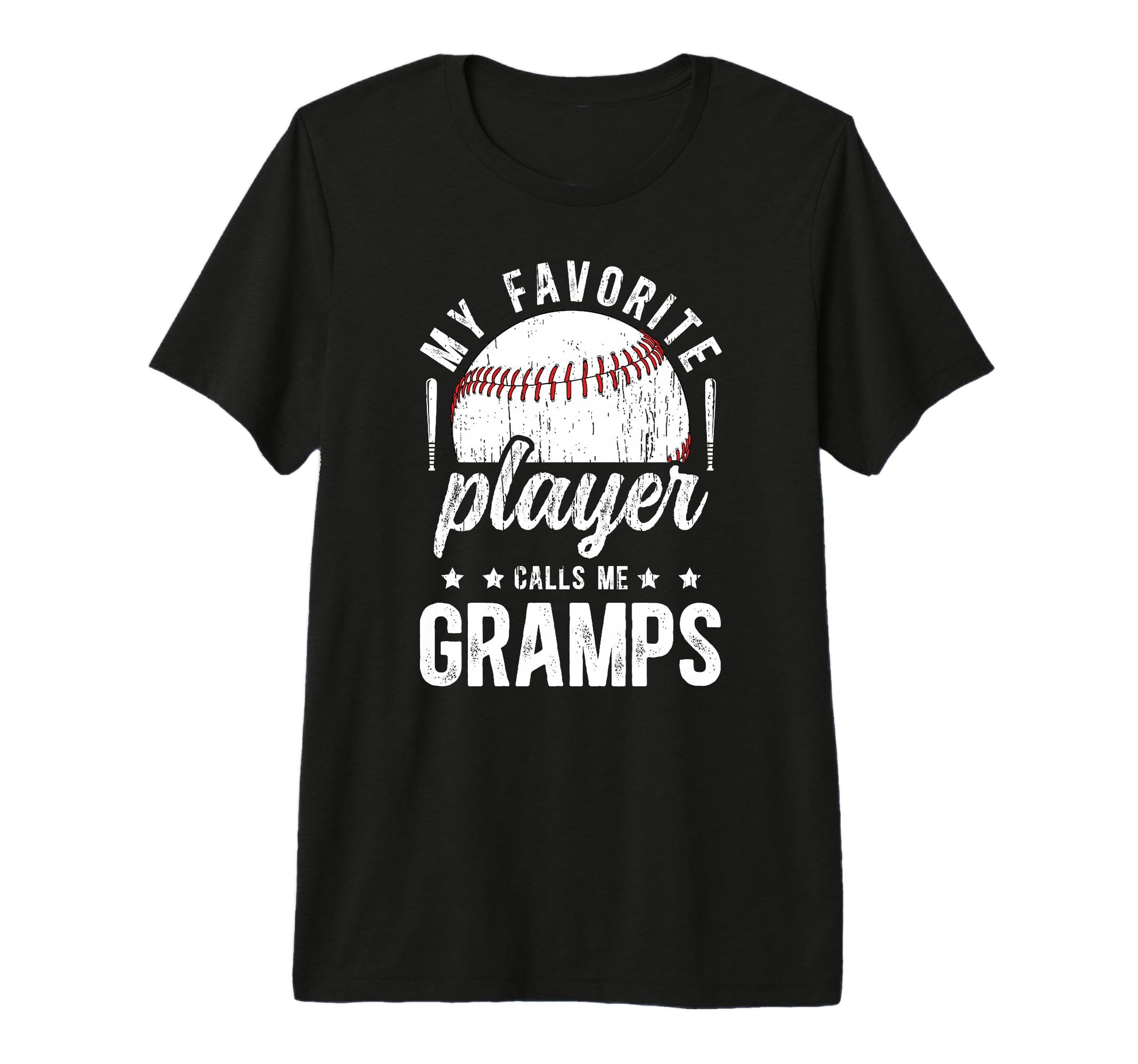 Mens My Favorite Baseball Player Gramps T-Shirt - Graphic Print Unisex - T-Shirt, Sweatshirt, Hoodie