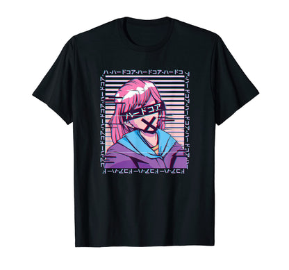 Glitch Anime Japanese Aesthetic Kawaii T-Shirt - Custom Art Print Unisex - T-Shirt, Sweatshirt, Hoodie