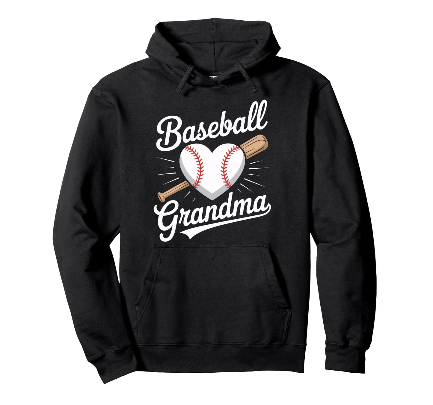 Heart Ball Bat Baseball Grandma Grandmas Hoodie - Novelty Apparel Unisex - T-Shirt, Sweatshirt, Hoodie