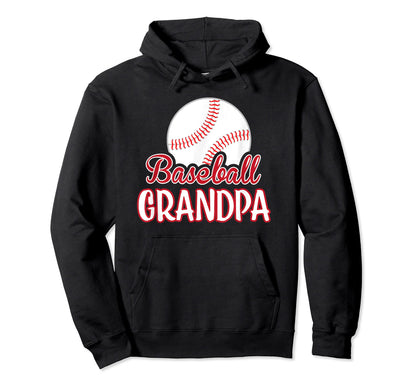 Mens Baseball Grandpa Fathers Day Hoodie - Unique Graphic for Adults - T-Shirt, Sweatshirt, Hoodie