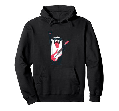 Funny Bear Guitarist Animal Music Lover Hoodie - Streetwear Style Unisex - T-Shirt, Sweatshirt, Hoodie