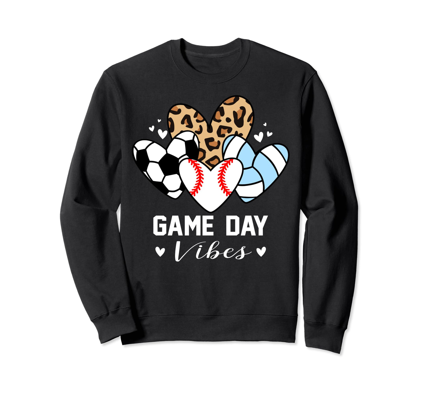 Game Day Vibes Funny Baseball Sweatshirt - Graphic Print Men Women - T-Shirt, Sweatshirt, Hoodie