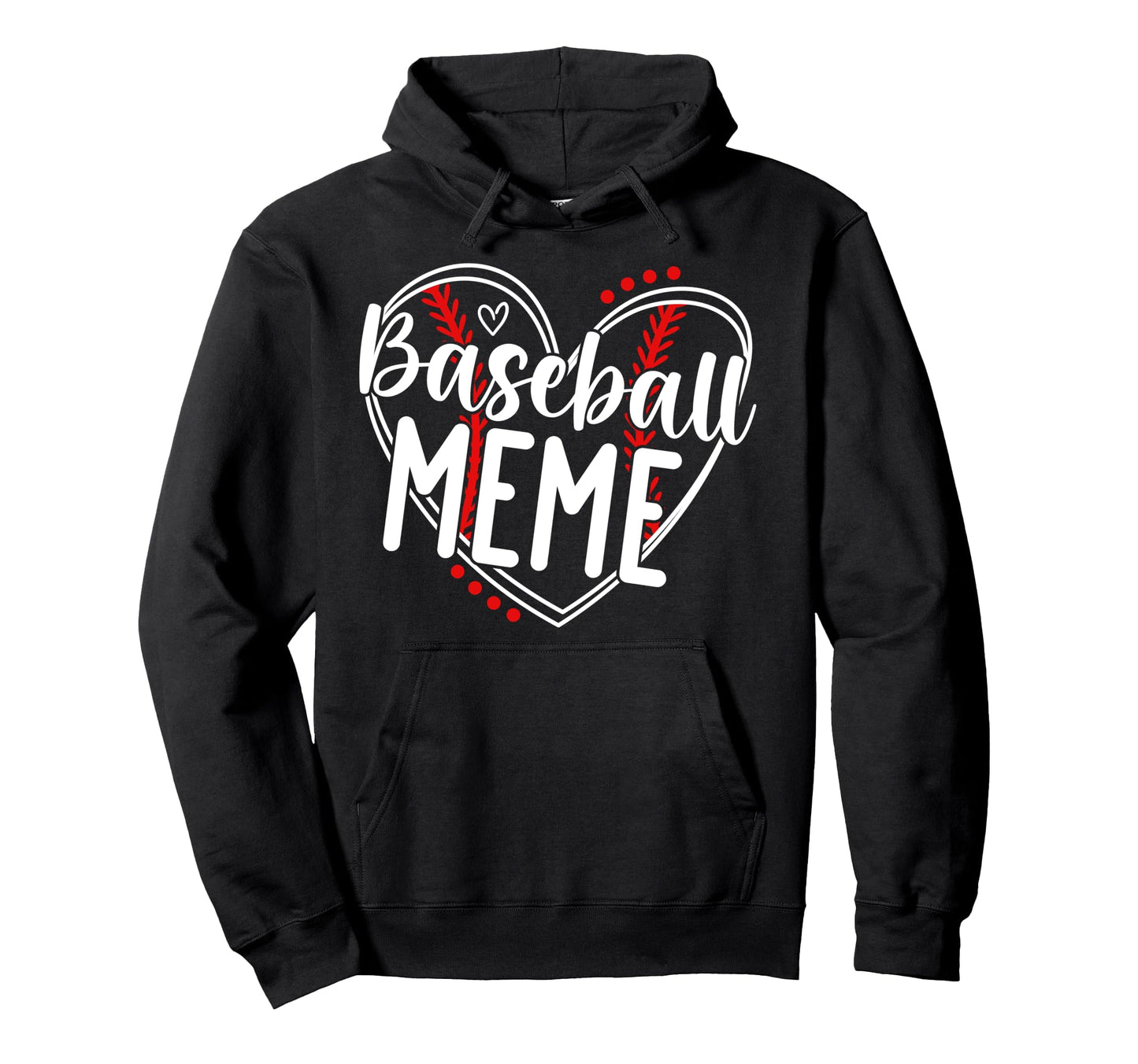 Baseball Meme Heart Meme Baseball Hoodie - Fun Novelty Design for Adults - T-Shirt, Sweatshirt, Hoodie