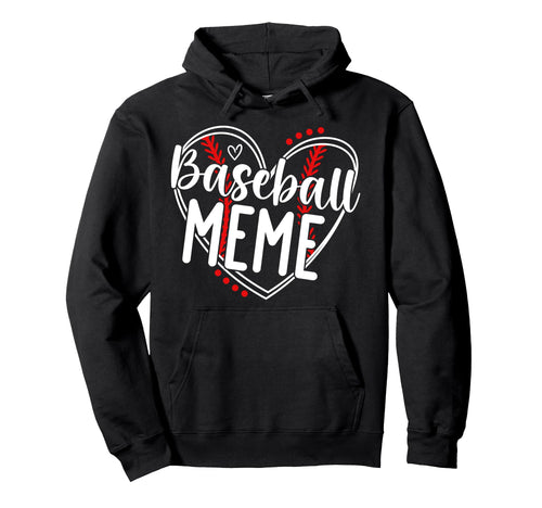 Baseball Meme Heart Meme Baseball Hoodie - Fun Novelty Design for Adults - T-Shirt, Sweatshirt, Hoodie