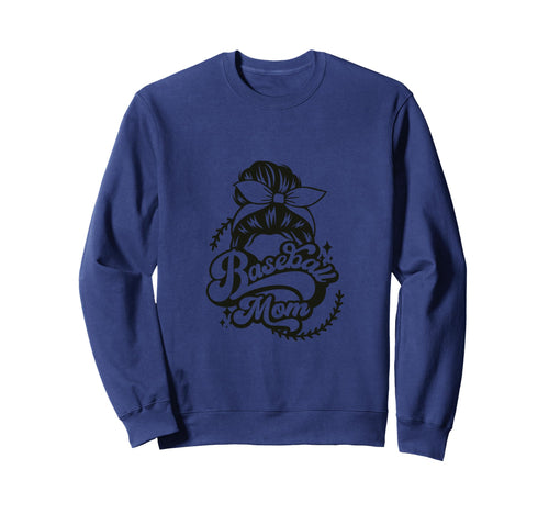 Baseball Mom Bun Headband Sports Sweatshirt - Aesthetic Graphic Unisex - T-Shirt, Sweatshirt, Hoodie