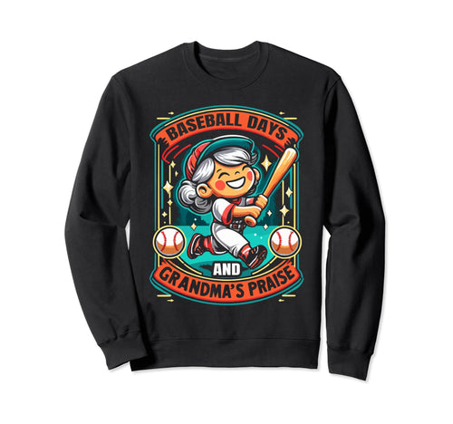 Baseball Grandma Grandmother Sweatshirt - Aesthetic Graphic Men Women - T-Shirt, Sweatshirt, Hoodie