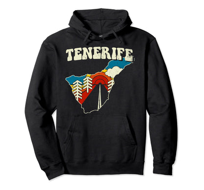 Tenerife Spain Spanish Island Rainbow Hoodie - Custom Art Print for Adults - T-Shirt, Sweatshirt, Hoodie