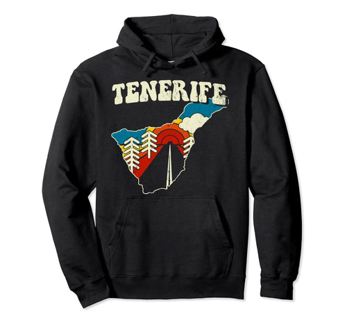 Tenerife Spain Spanish Island Rainbow Hoodie - Custom Art Print for Adults - T-Shirt, Sweatshirt, Hoodie