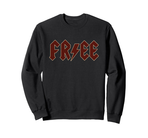 Free Lightning Bolt Rock Band Patriotic Sweatshirt - Trendy Graphic Unisex - T-Shirt, Sweatshirt, Hoodie