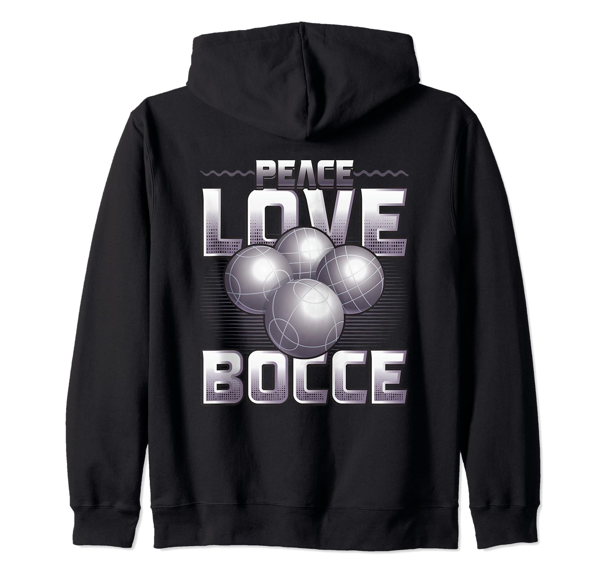 Peace Love Bocce Ball Enthusiast T-Shirt - Unique Graphic for Adults - T-Shirt, Sweatshirt, Hoodie