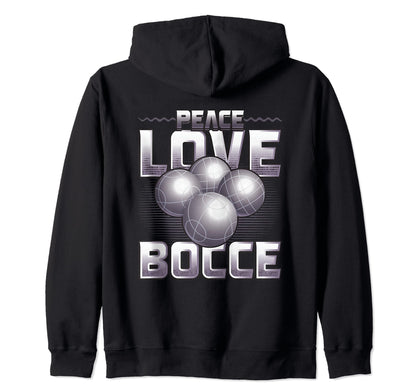 Peace Love Bocce Ball Enthusiast T-Shirt - Unique Graphic for Adults - T-Shirt, Sweatshirt, Hoodie