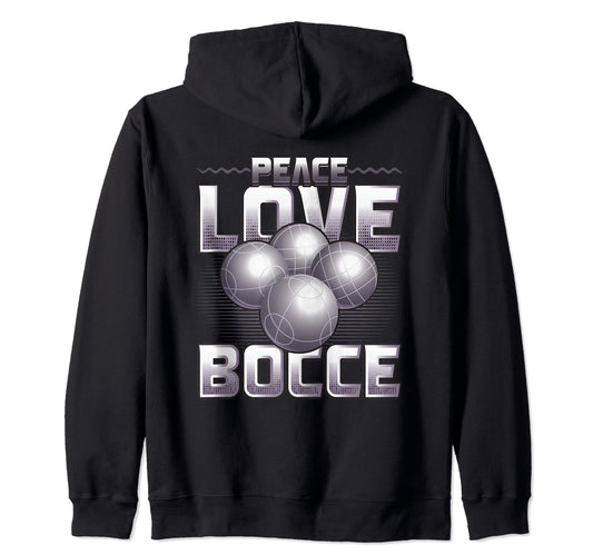 Peace Love Bocce Ball Enthusiast T-Shirt - Unique Graphic for Adults - T-Shirt, Sweatshirt, Hoodie