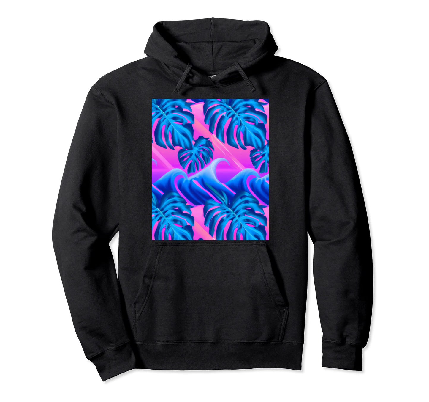 Hawaii Vaporwave Sunset Synthwave Hoodie - Fun Novelty Design Unisex - T-Shirt, Sweatshirt, Hoodie