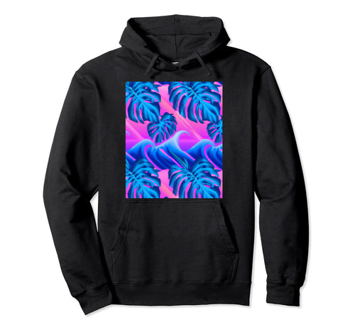 Hawaii Vaporwave Sunset Synthwave Hoodie - Fun Novelty Design Unisex - T-Shirt, Sweatshirt, Hoodie