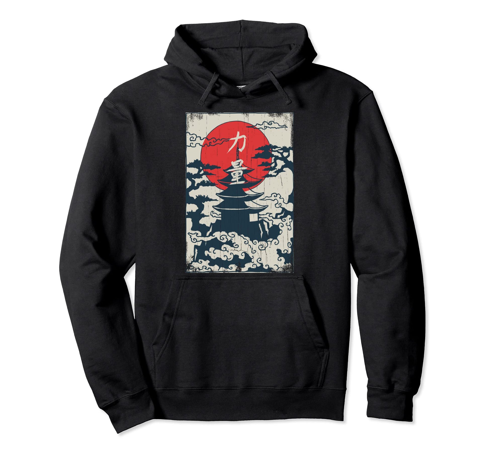 Japanese Temple Anime Japan Streetwear Art Hoodie - Unique Graphic Unisex - T-Shirt, Sweatshirt, Hoodie