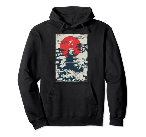 Japanese Temple Anime Japan Streetwear Art Hoodie - Unique Graphic Unisex - T-Shirt, Sweatshirt, Hoodie