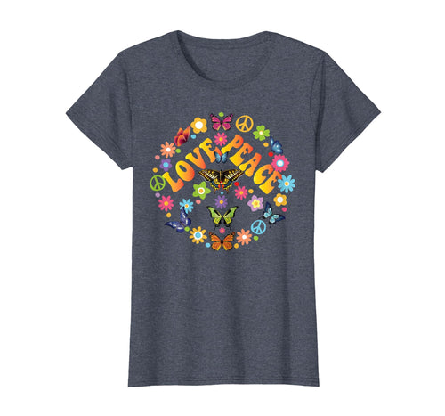 Peace Love Butterfly 60S 70S Tie Dye T-Shirt - Unique Graphic for Adults - T-Shirt, Sweatshirt, Hoodie