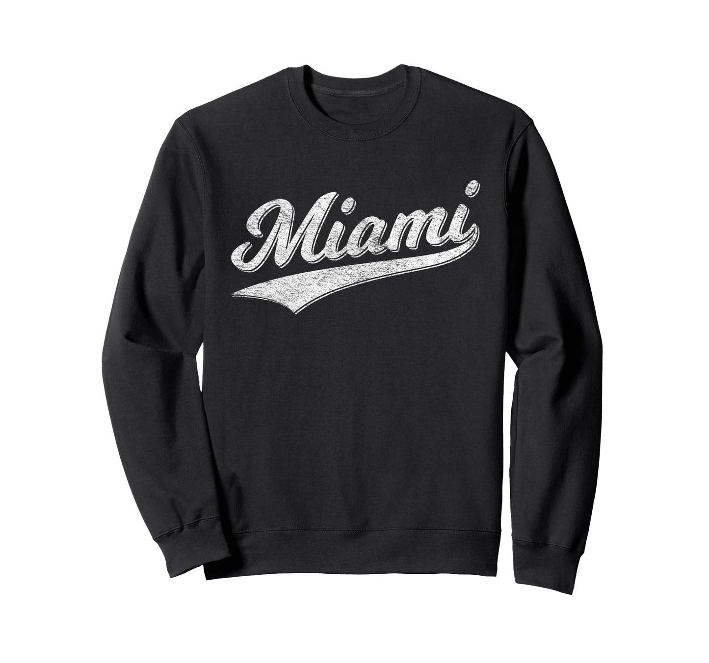 Miami Florida Varsity Script Sweatshirt - Custom Art Print for Adults - T-Shirt, Sweatshirt, Hoodie