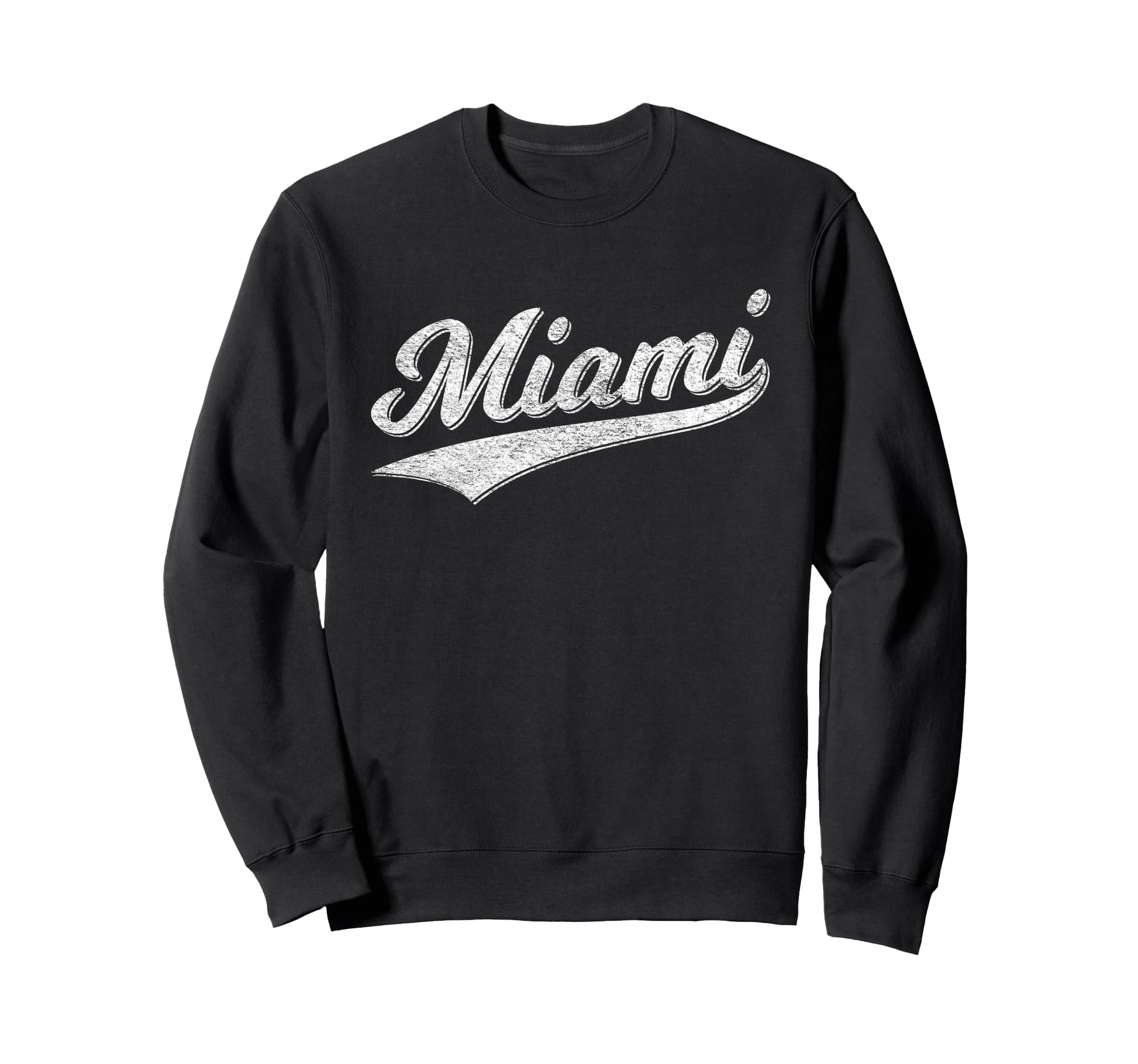 Miami Florida Varsity Script Sweatshirt - Custom Art Print for Adults - T-Shirt, Sweatshirt, Hoodie