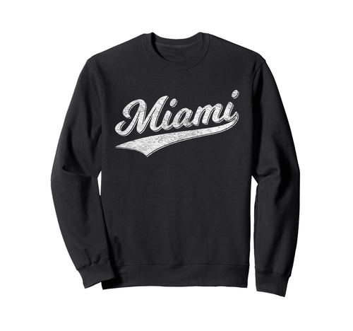 Miami Florida Varsity Script Sweatshirt - Custom Art Print for Adults - T-Shirt, Sweatshirt, Hoodie