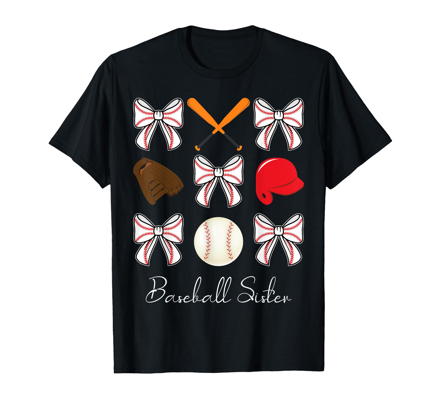 Baseball Sister Sporty Siblings T-Shirt - Minimalist Print for Adults - T-Shirt, Sweatshirt, Hoodie
