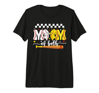 Groovy Mom Both Softball And Baseball T-Shirt - Novelty Apparel for Adults - T-Shirt, Sweatshirt, Hoodie