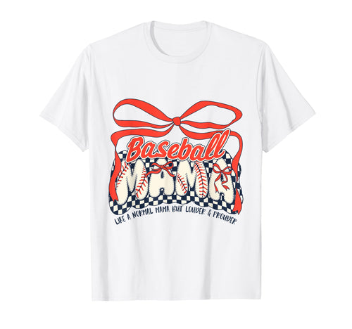 Baseball Mom Game Day Checkered Coquette T-Shirt - Trendy Graphic Unisex - T-Shirt, Sweatshirt, Hoodie