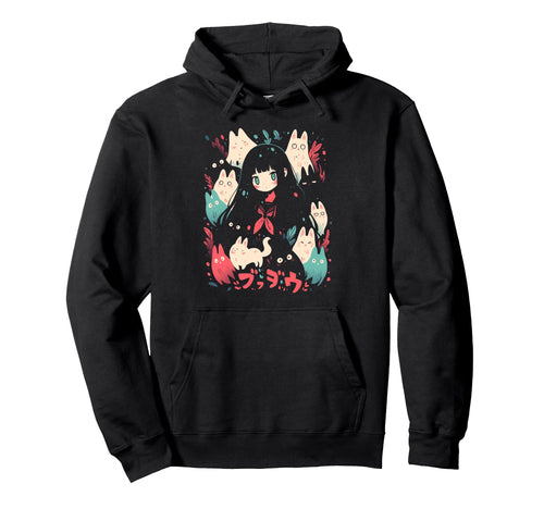 Goth Grunge Demon Anime Waifu Horror Hoodie - Fun Novelty Design Men Women - T-Shirt, Sweatshirt, Hoodie