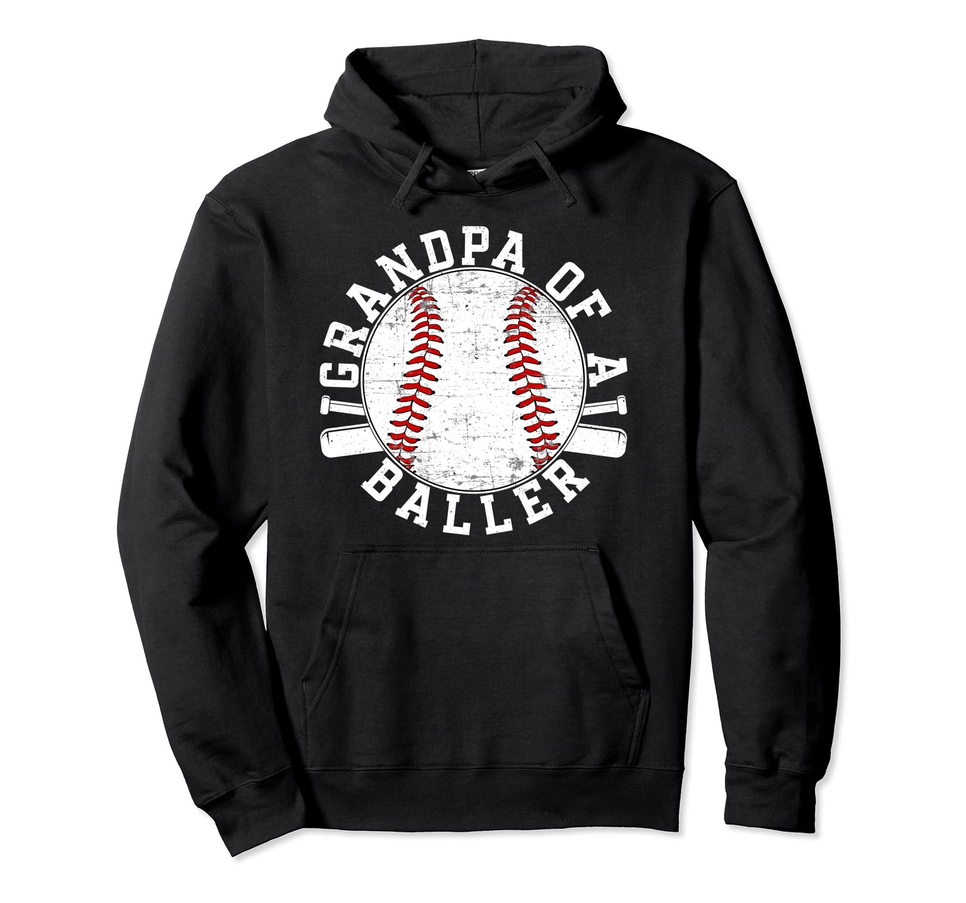 Grandpa Baller Baseball Grandpa Hoodie - Casual Everyday Wear Men Women - T-Shirt, Sweatshirt, Hoodie