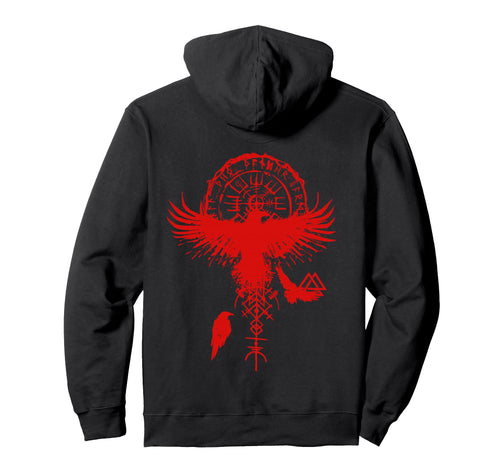 Flying Raven Clock Peace And Love Hoodie - Fun Novelty Design Unisex - T-Shirt, Sweatshirt, Hoodie