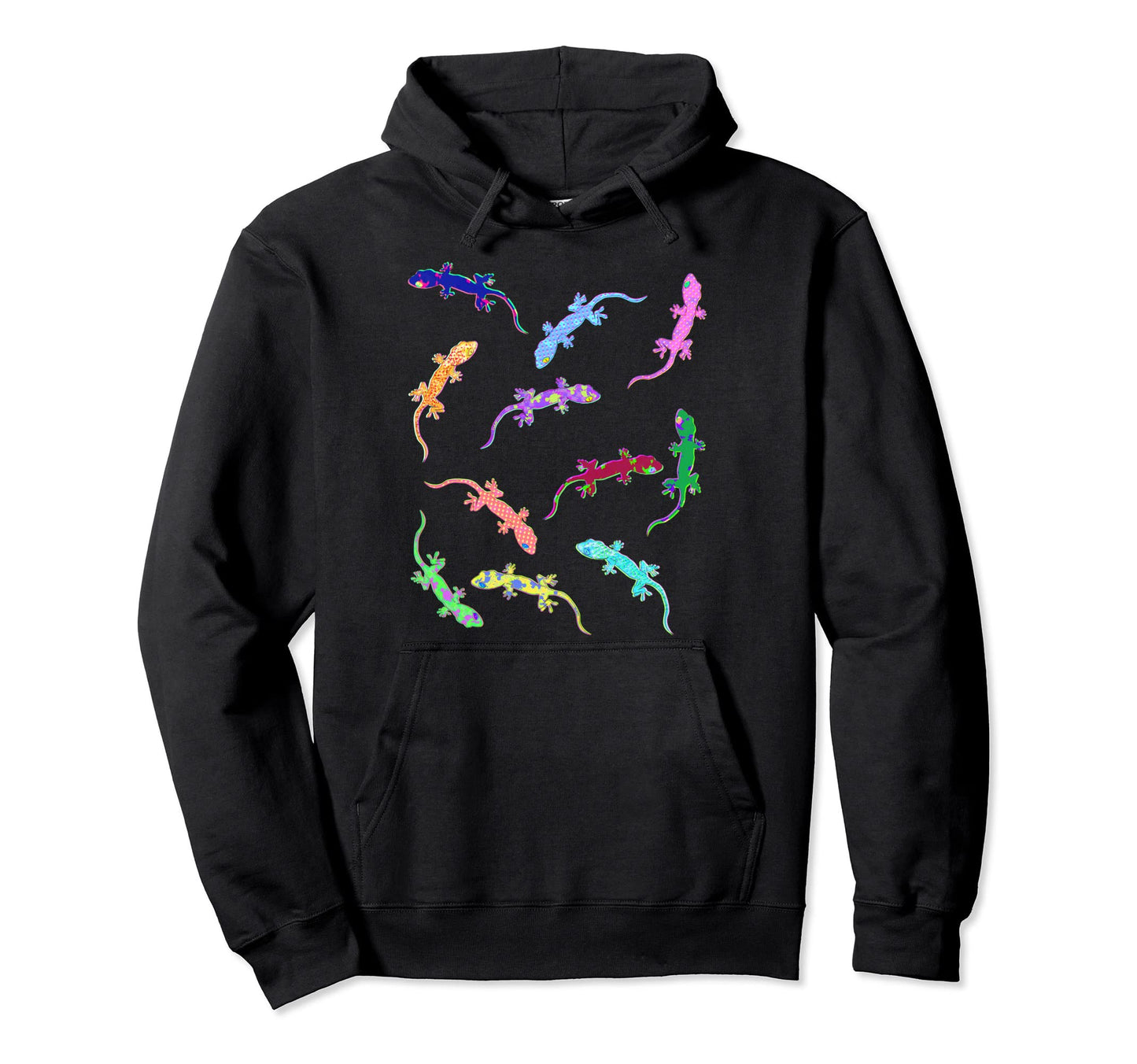 Aesthetic Vaporwave Gecko Pattern 80S Lizard Hoodie - Trendy Graphic Unisex - T-Shirt, Sweatshirt, Hoodie