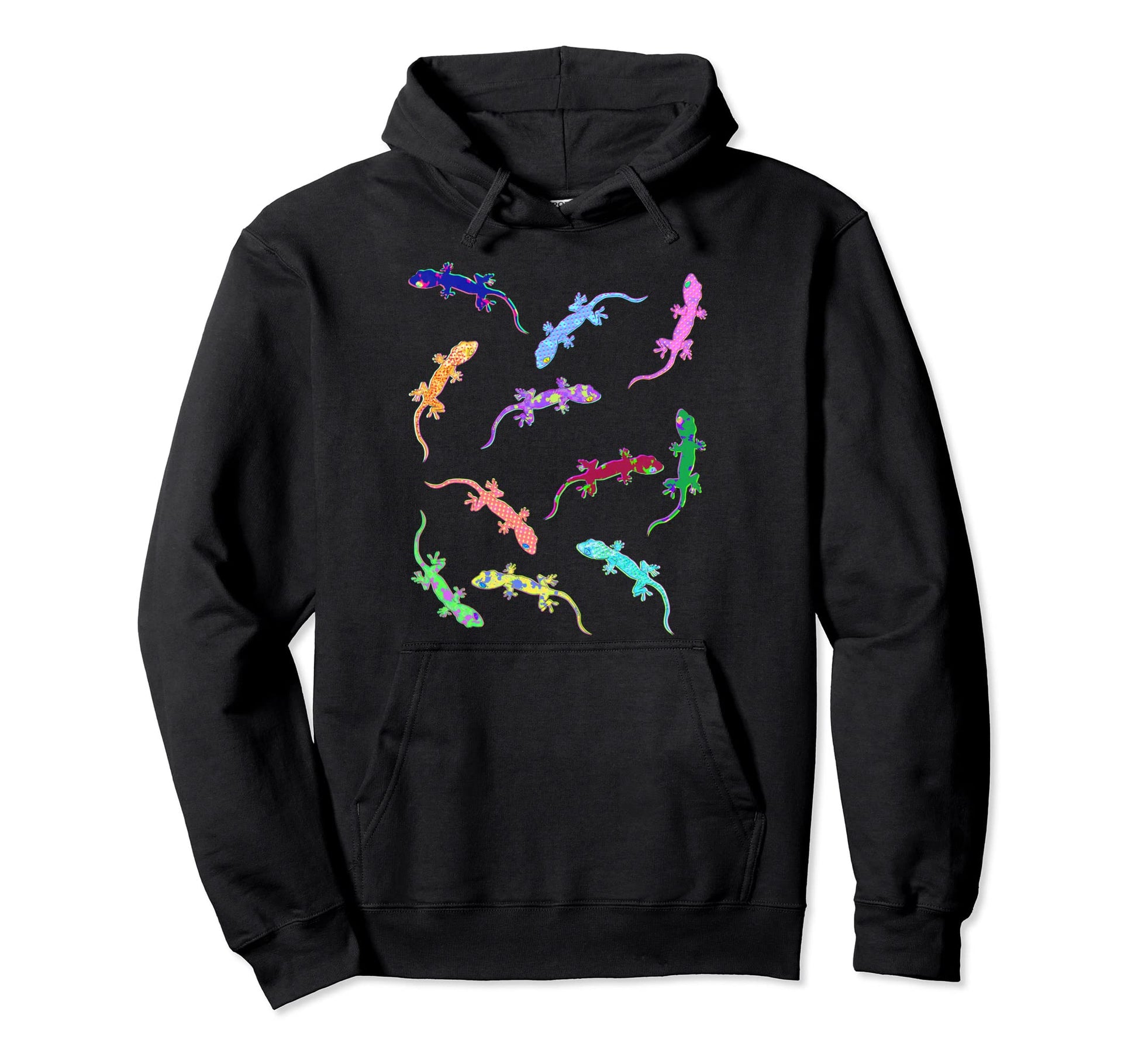 Aesthetic Vaporwave Gecko Pattern 80S Lizard Hoodie - Trendy Graphic Unisex - T-Shirt, Sweatshirt, Hoodie