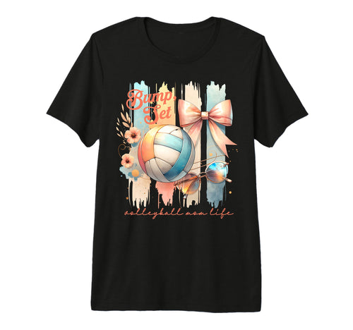 Volleyball Mom Coquette Bow Bump Set T-Shirt - Graphic Print for Adults - T-Shirt, Sweatshirt, Hoodie