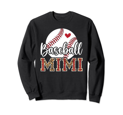 Baseball Mimi Leopard Grandma Sweatshirt - Streetwear Style for Adults - T-Shirt, Sweatshirt, Hoodie