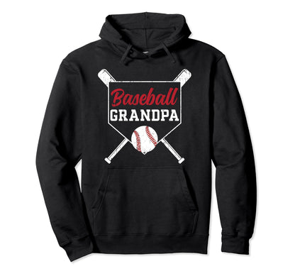 Baseball Grandpa Baseball Player Grandfather Hoodie - Trendy Graphic Unisex - T-Shirt, Sweatshirt, Hoodie