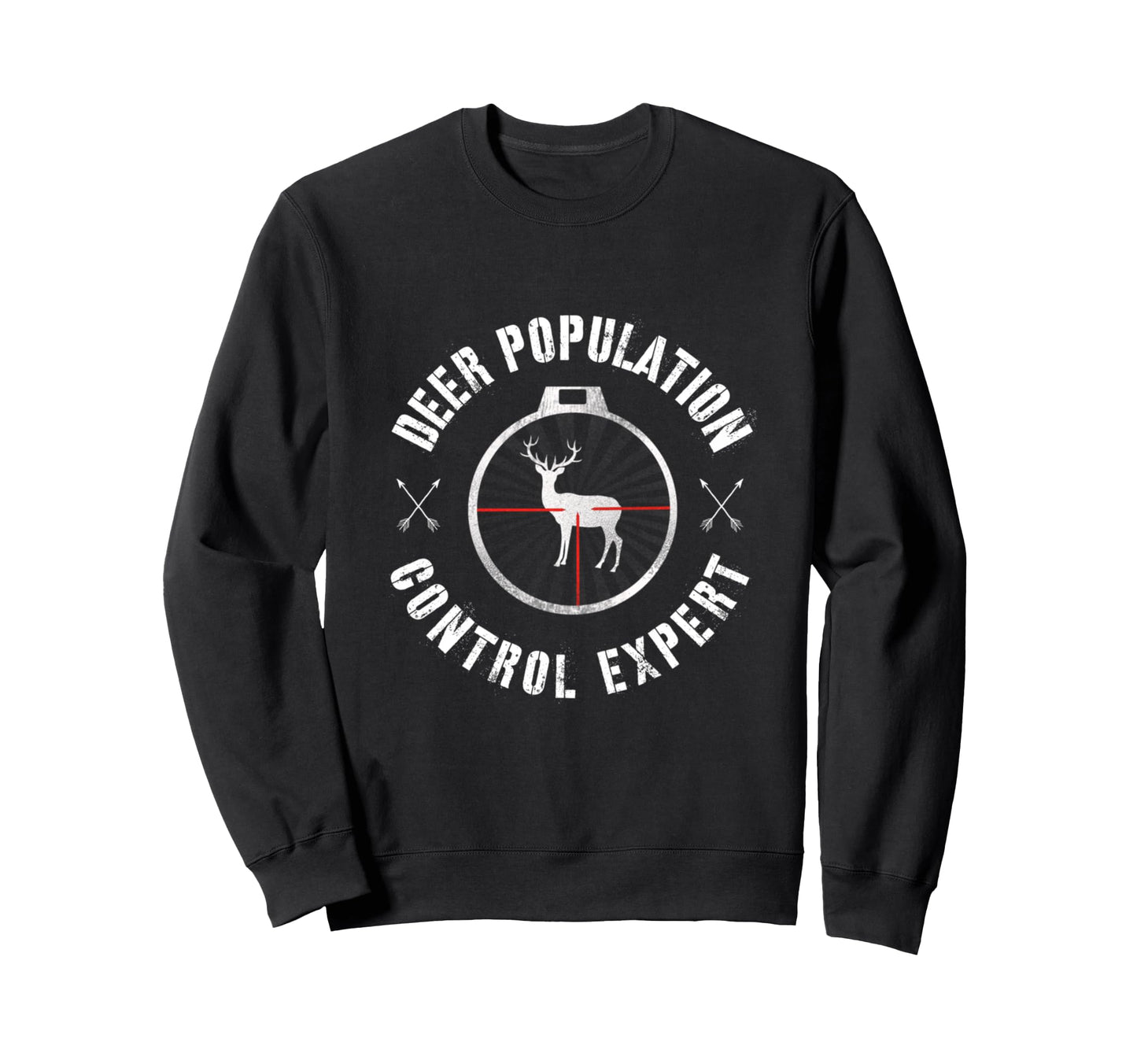 Hunting Season Deer Population Sweatshirt - Minimalist Print Men Women - T-Shirt, Sweatshirt, Hoodie